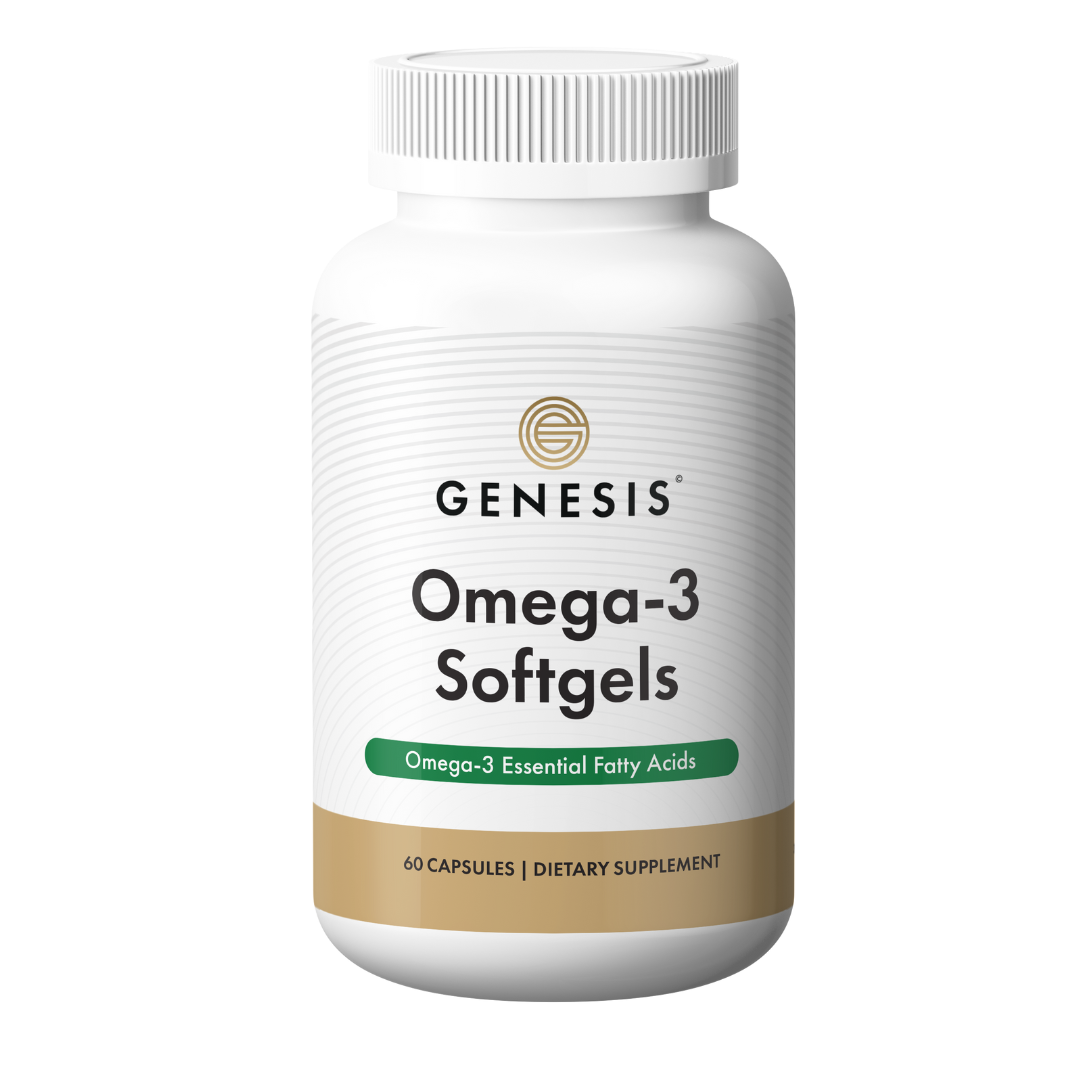 omega-3 softgels bottle supplement 60 capsules