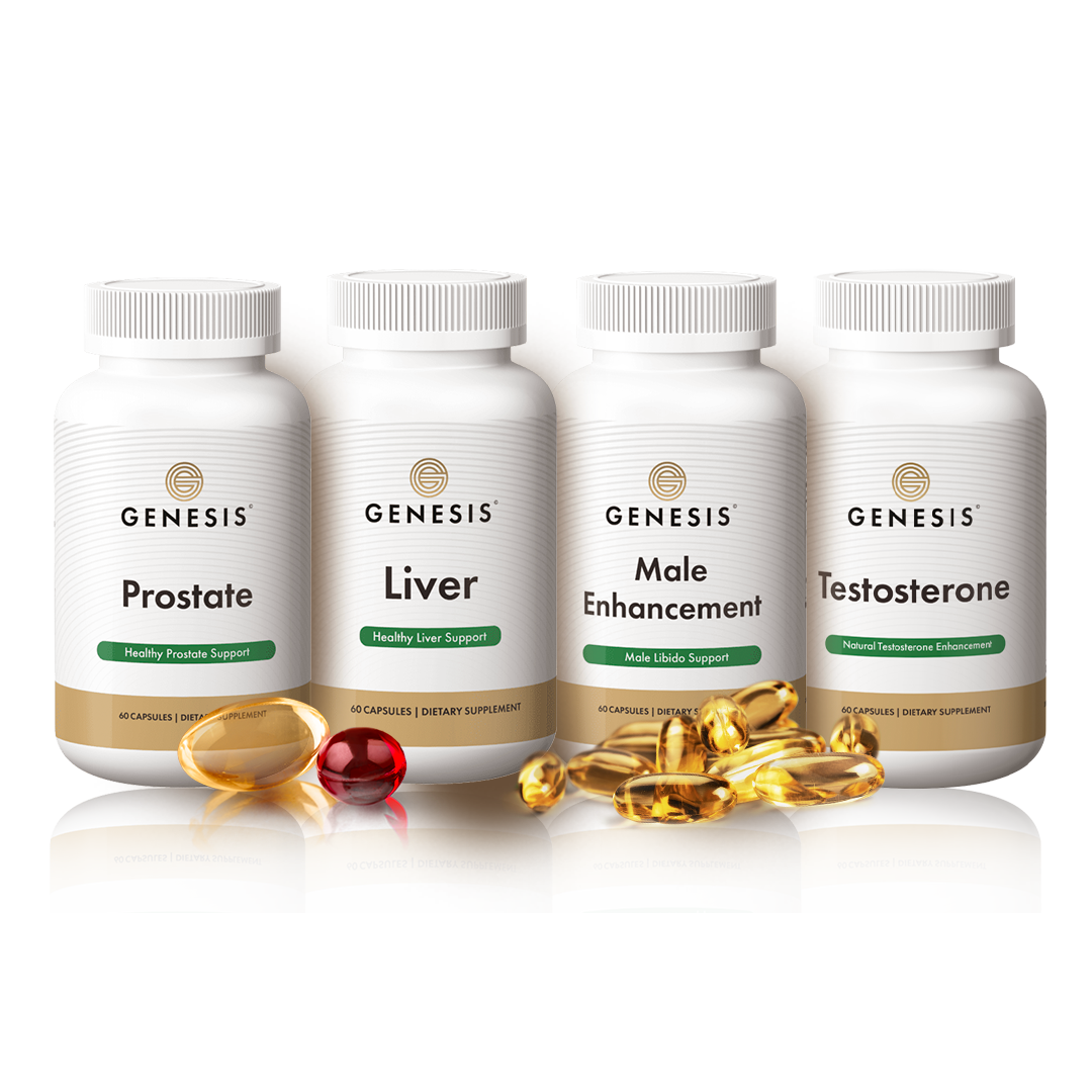 revitalized man stack bundle by Genesis Supplements for male health and combating male only health problems
